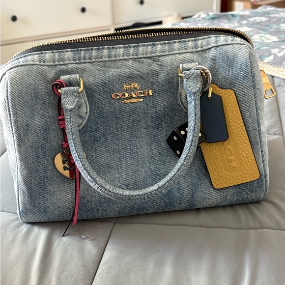 Coach Handbags - Coach denim medium rowan